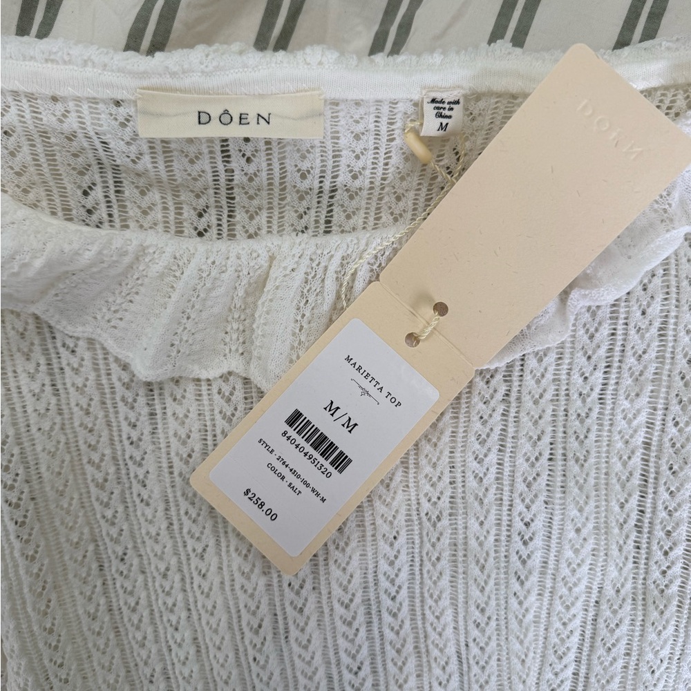 Dôen Marietta Eyelet Knit Top